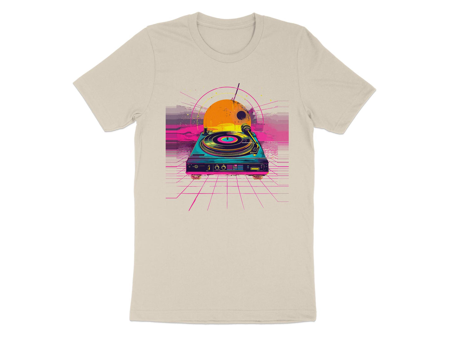Vintage DJ Turntable Tee - Classic Technics 1200 Style