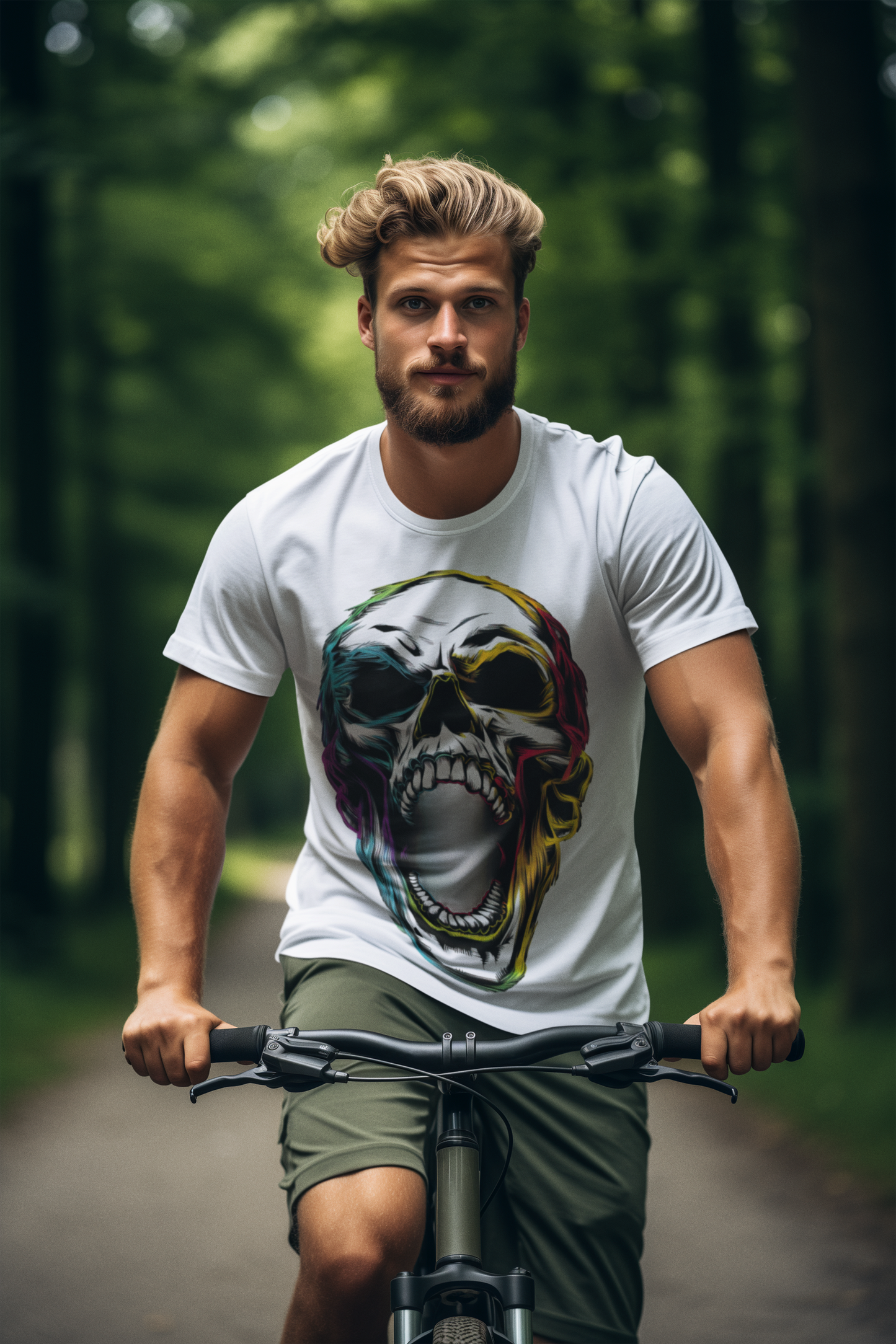 Neon Scream - Punk Horror Skull Tee