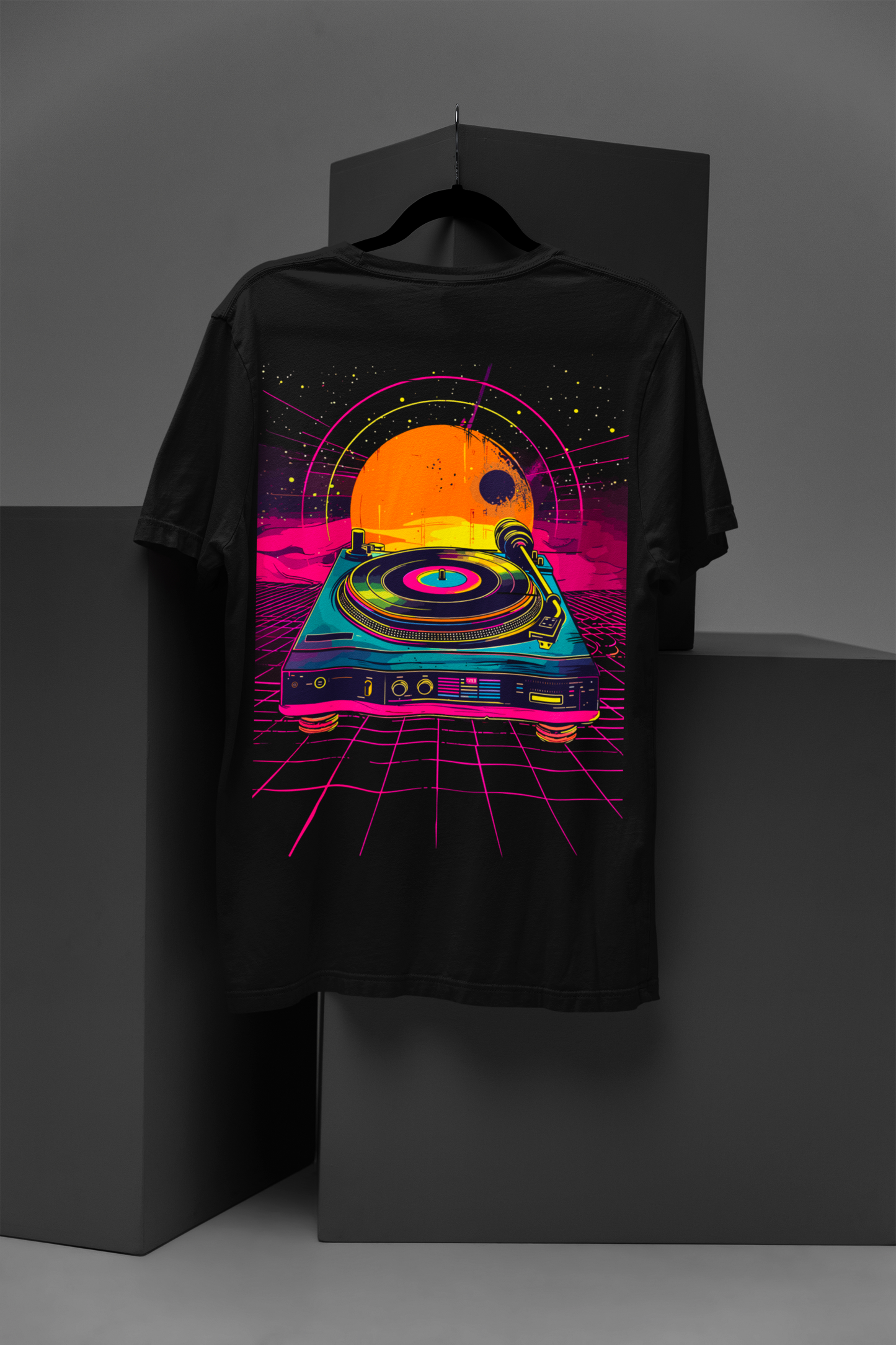 Vintage DJ Turntable Tee - Classic Technics 1200 Style