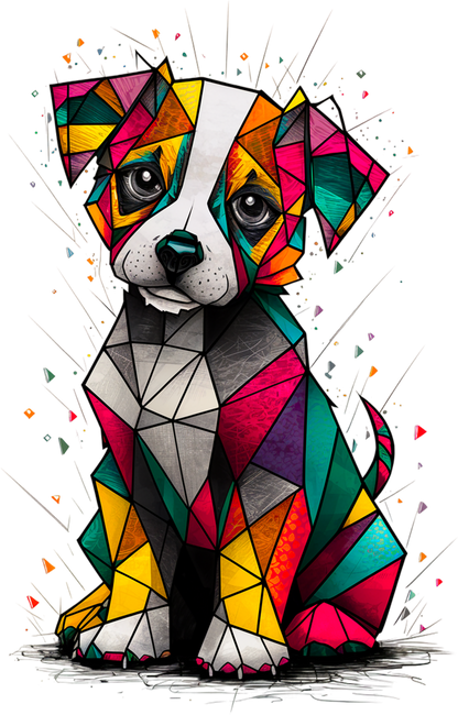 Puppy Picasso - Cubist Art Tee
