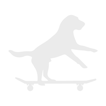 Skate Pup Silhouette - Rad Dog Skater Vector Sticker