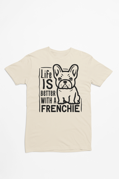 Frenchie Love Tee - Canine Charm in Monochrome