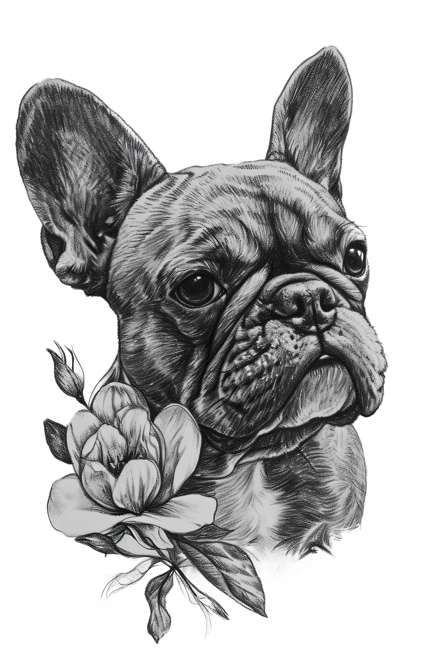 Frenchie Florals Tee - Elegance Meets Whimsy