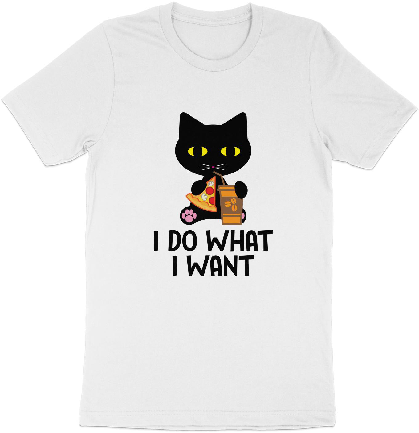Caffeine And Crusts – The Purrizza Cat Flat Vector Tee