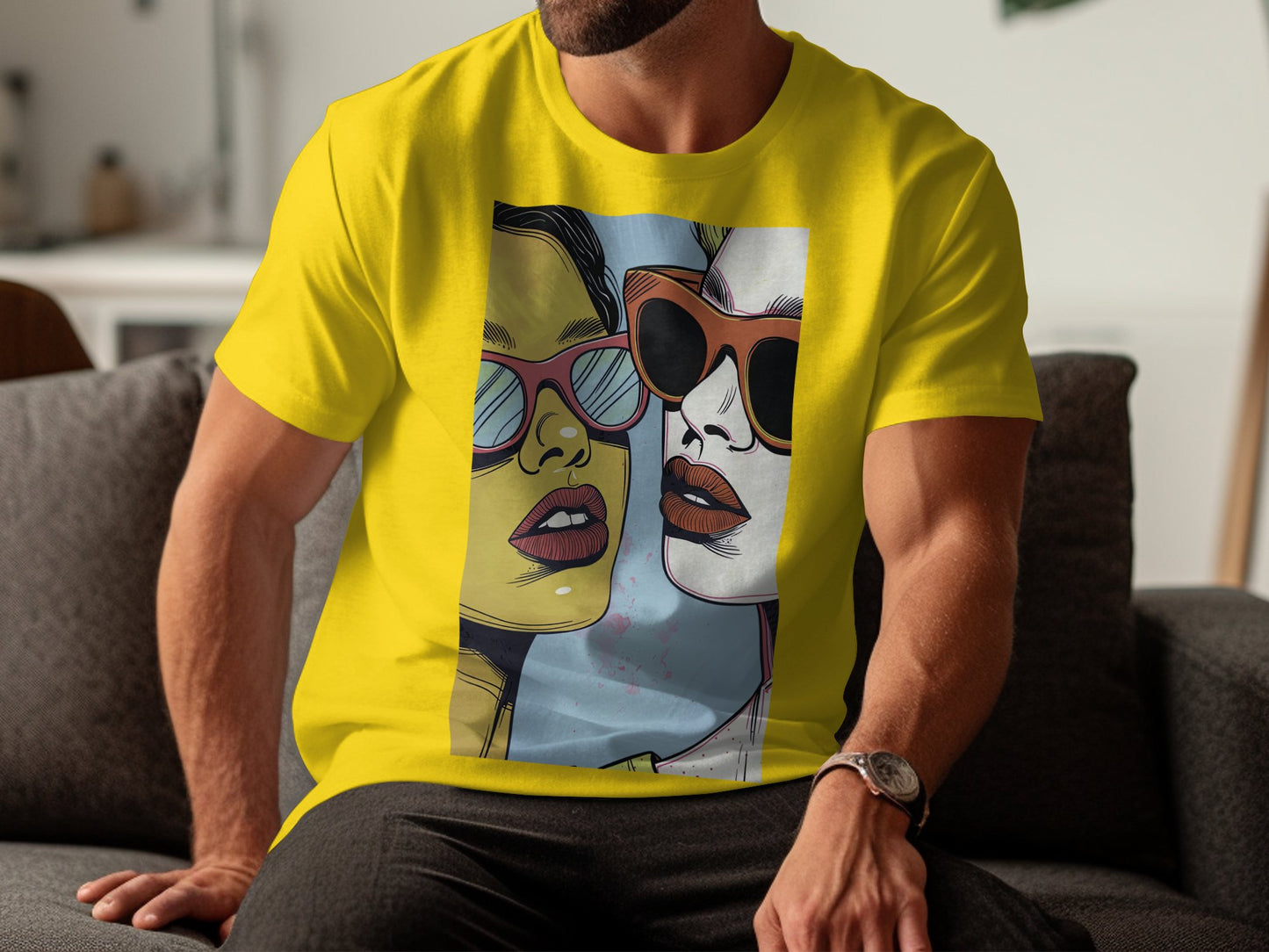 Sun-Kissed Shades Tee - Bold & Beautiful Pop Art Lips