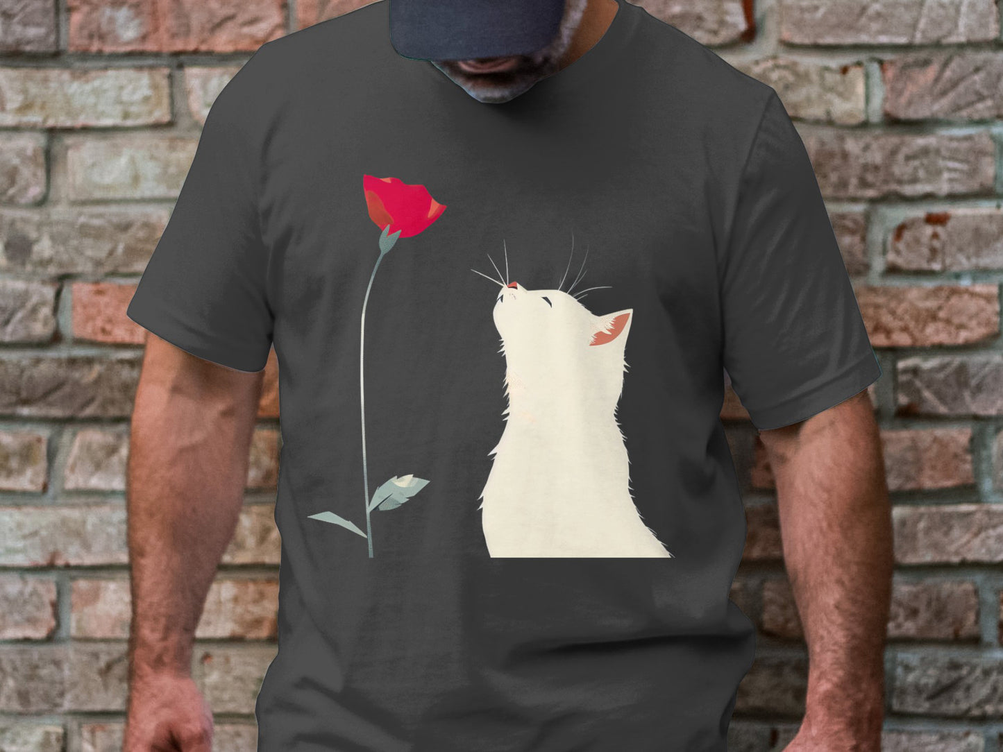 Petal Admiring Kitty Tee - Simply Chic