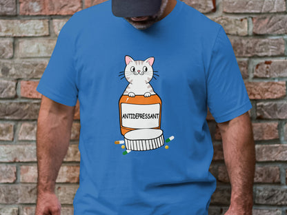 Purr-scription of Happiness - 'Antidepressant' Cat And Pill Bottle Sticker