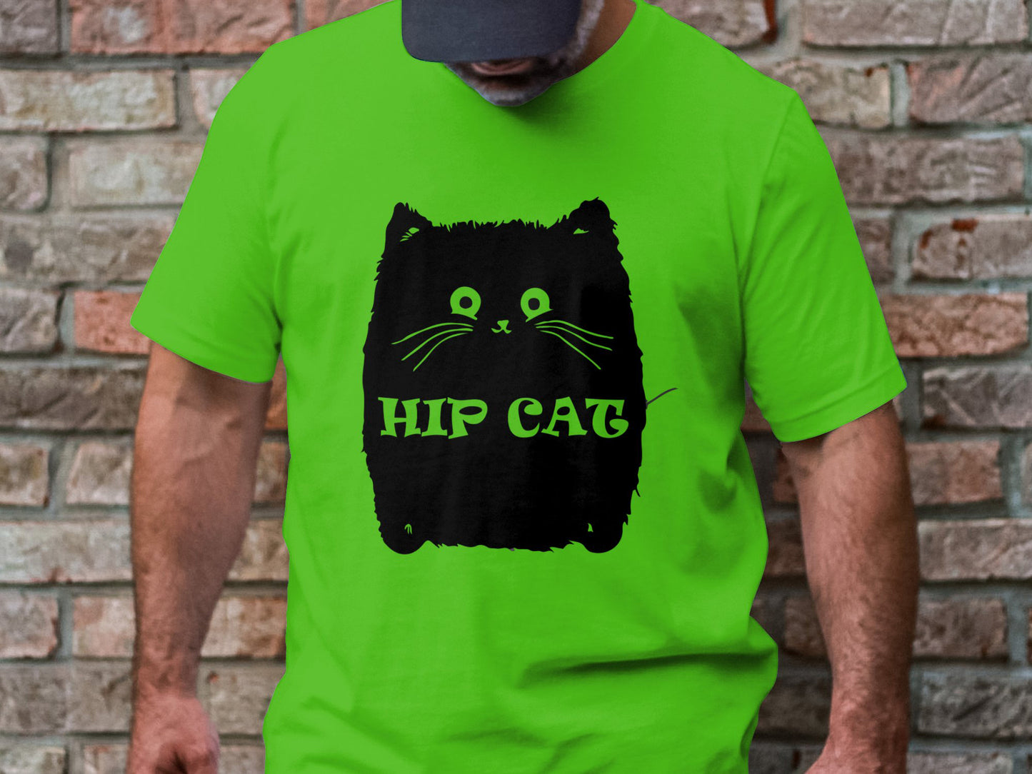 Hip Cat Statement Tee - Bold Feline Fashion