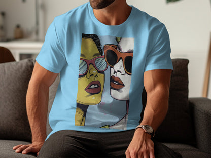 Sun-Kissed Shades Tee - Bold & Beautiful Pop Art Lips