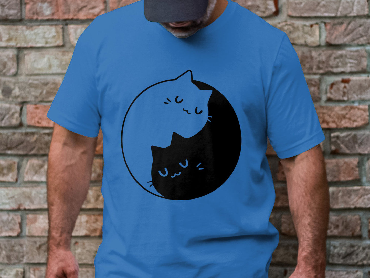 Kitty Zen Circle Tee - The Art of Cat Ying Yang