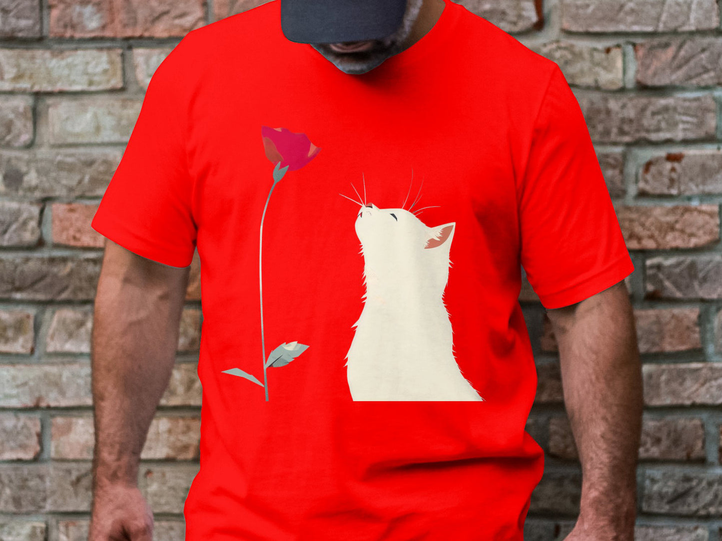 Petal Admiring Kitty Tee - Simply Chic