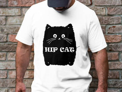 Hip Cat Statement Tee - Bold Feline Fashion