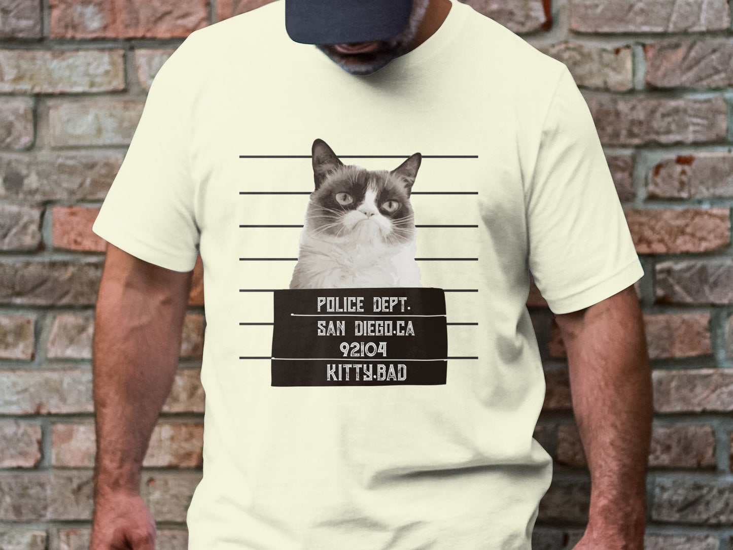 Most Wanted Kitty Tee - Grumpy Cat's San Diego Mugshot