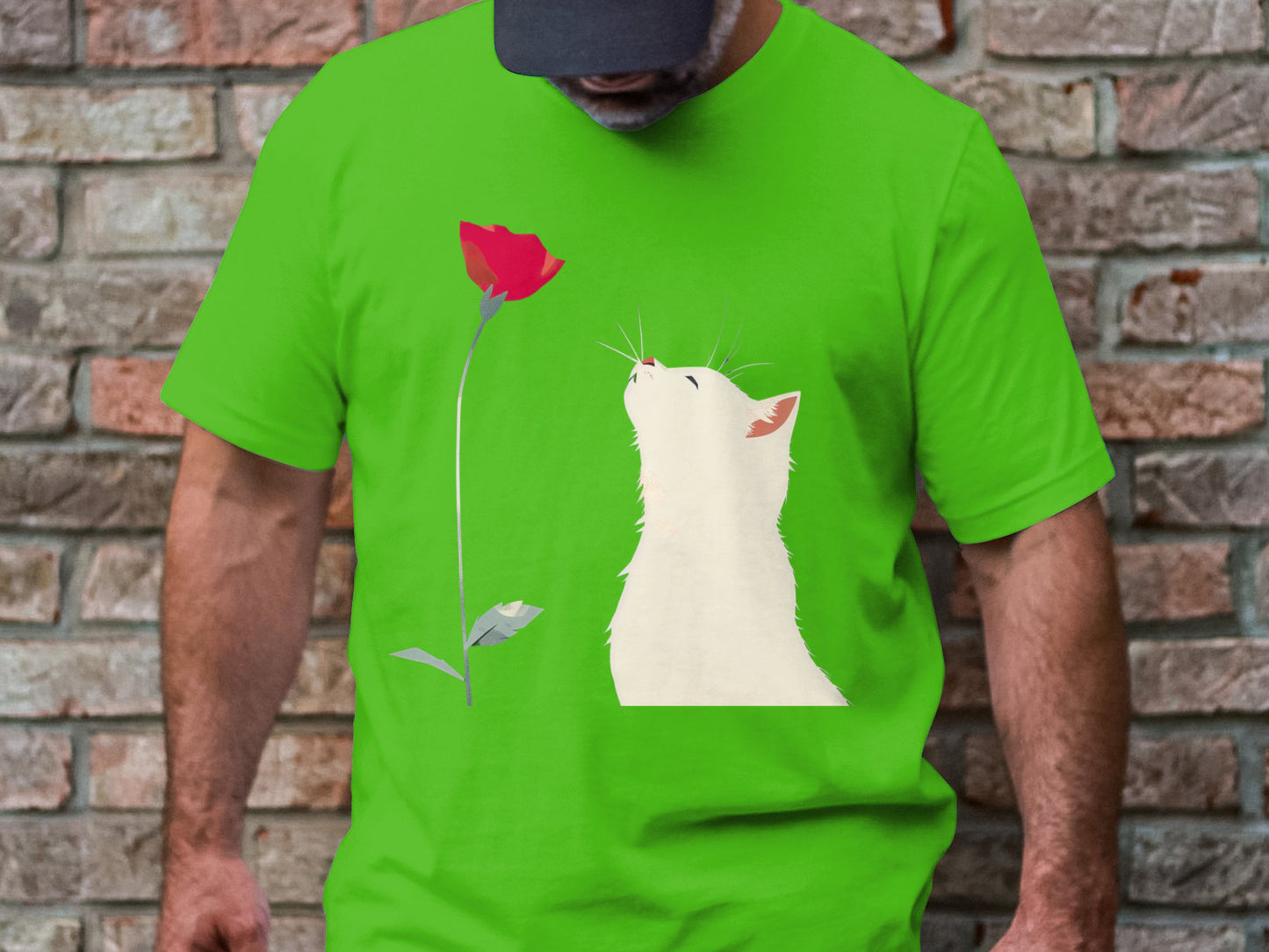 Petal Admiring Kitty Tee - Simply Chic