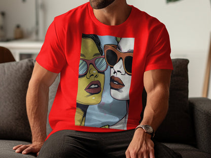 Sun-Kissed Shades Tee - Bold & Beautiful Pop Art Lips