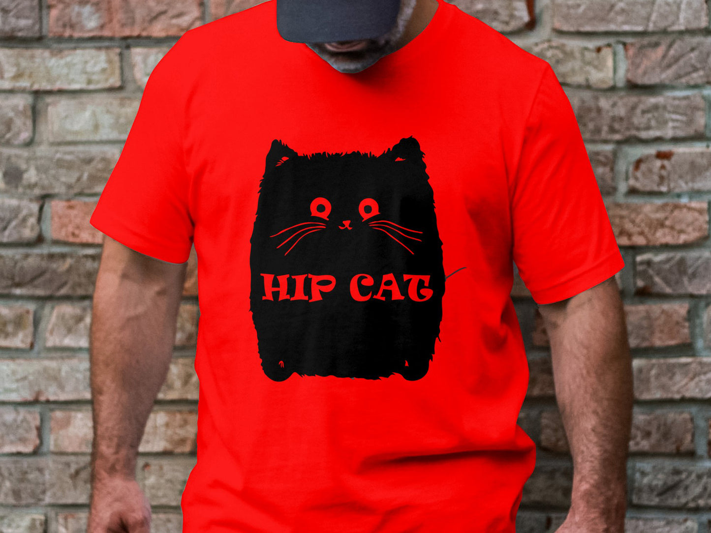 Hip Cat Statement Tee - Bold Feline Fashion