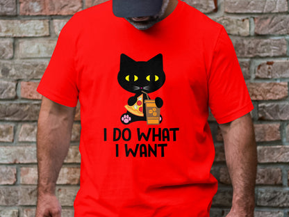Caffeine And Crusts – The Purrizza Cat Flat Vector Tee