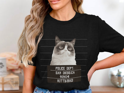 Most Wanted Kitty Tee - Grumpy Cat's San Diego Mugshot