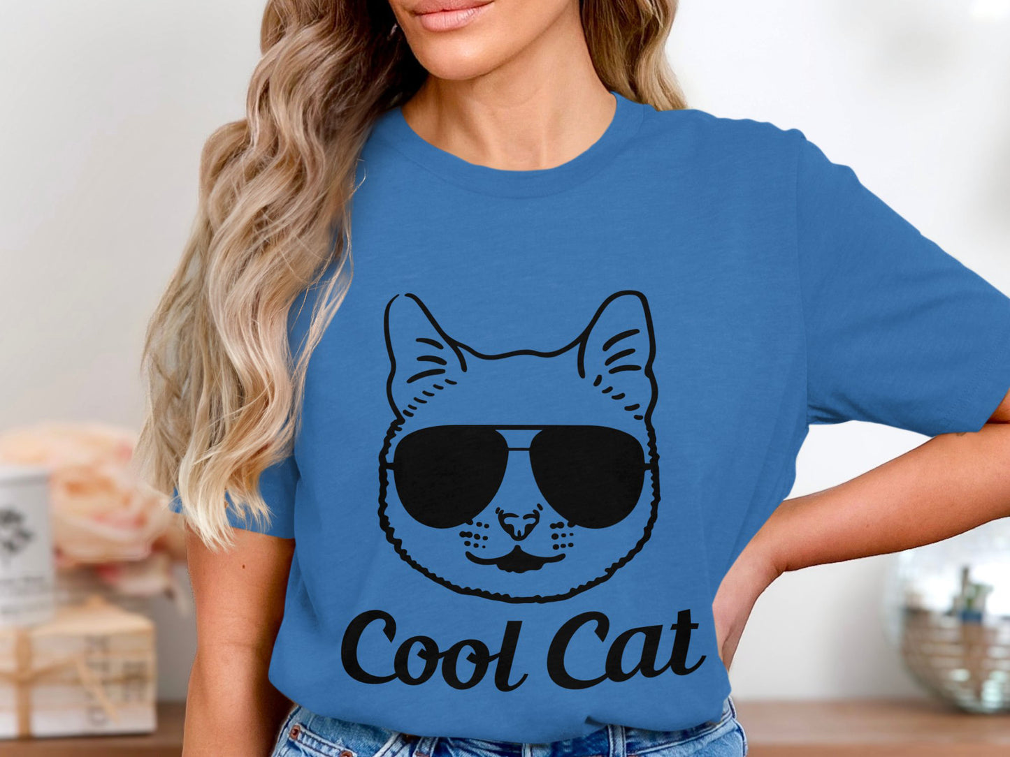 Geek Chic Feline - 'Cool Cat' Glasses Tee