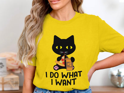 Caffeine And Crusts – The Purrizza Cat Flat Vector Tee