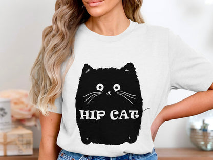 Hip Cat Statement Tee - Bold Feline Fashion