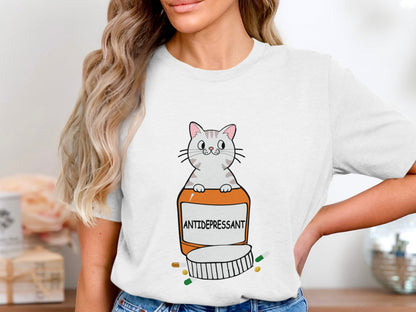 Purr-scription of Happiness - 'Antidepressant' Cat And Pill Bottle Sticker