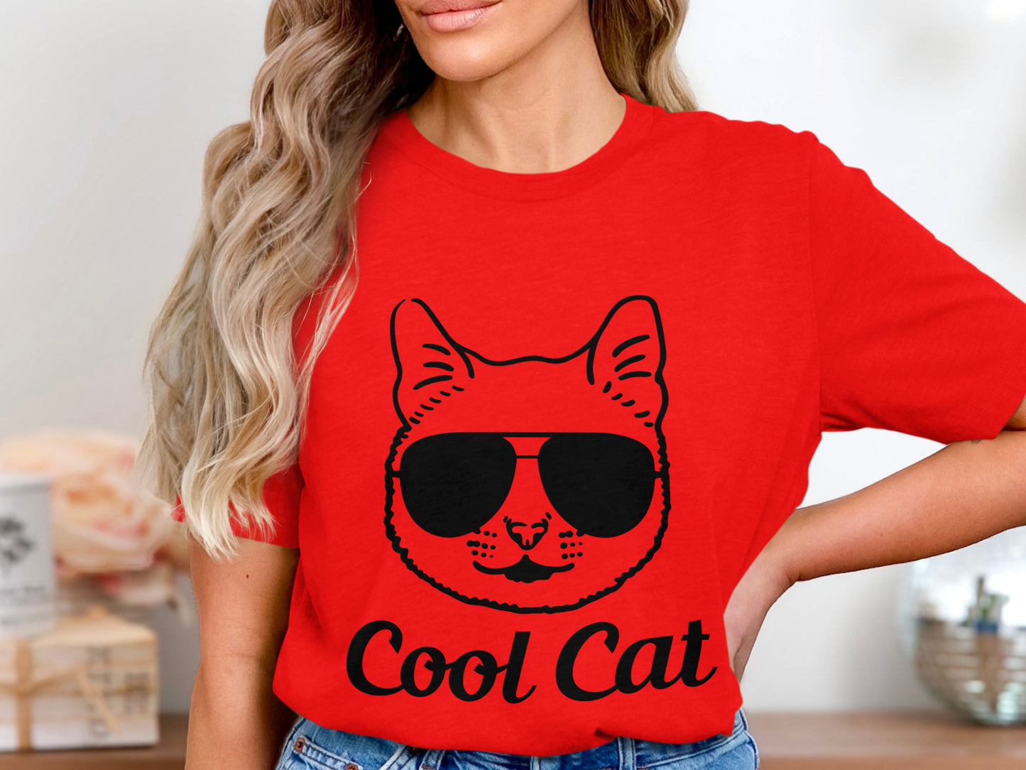 Geek Chic Feline - 'Cool Cat' Glasses Tee