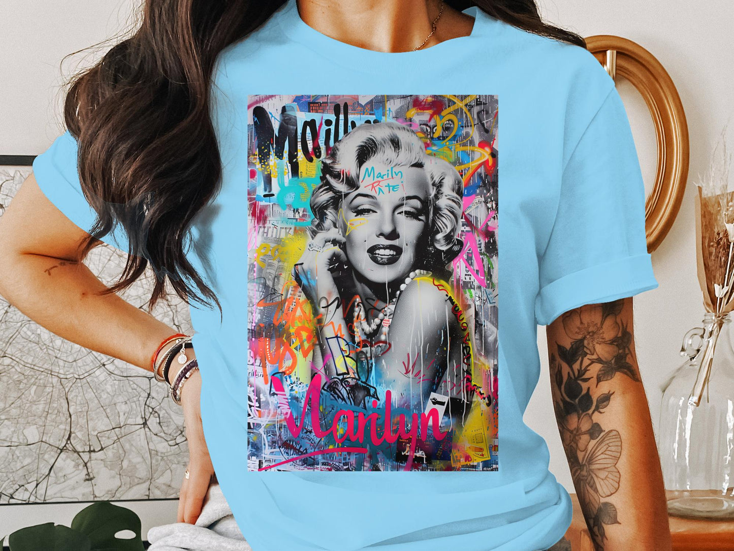 Icon in Color Tee - Vibrant Marilyn Monroe Pop Art