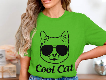 Geek Chic Feline - 'Cool Cat' Glasses Tee