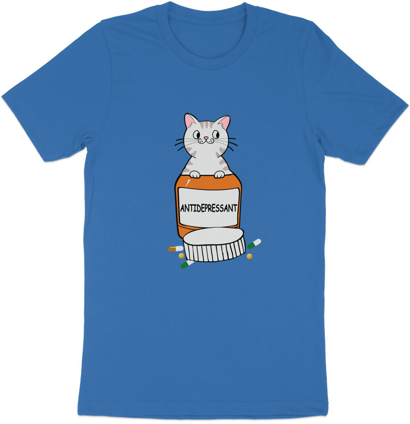 Purr-scription of Happiness - 'Antidepressant' Cat And Pill Bottle Sticker