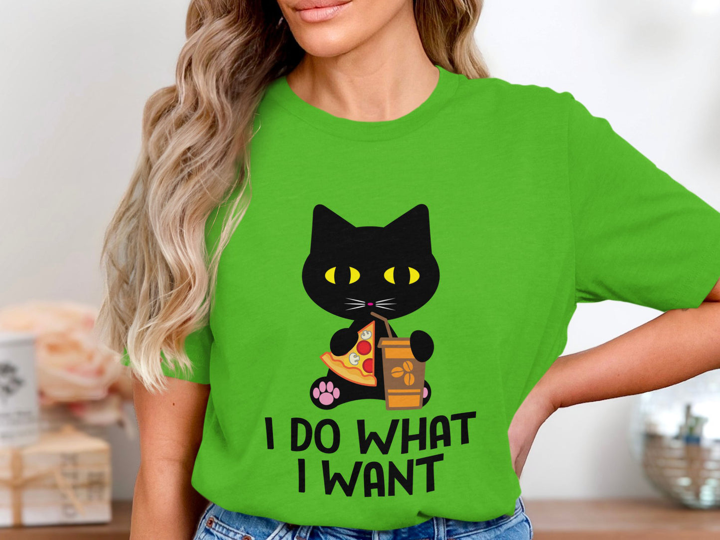 Caffeine And Crusts – The Purrizza Cat Flat Vector Tee