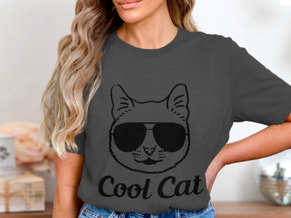 Geek Chic Feline - 'Cool Cat' Glasses Tee