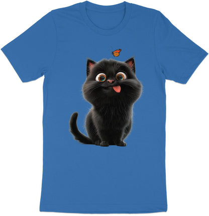 Happy Kitten And Butterfly Buddy Tee – Animated Adoration