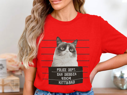 Most Wanted Kitty Tee - Grumpy Cat's San Diego Mugshot