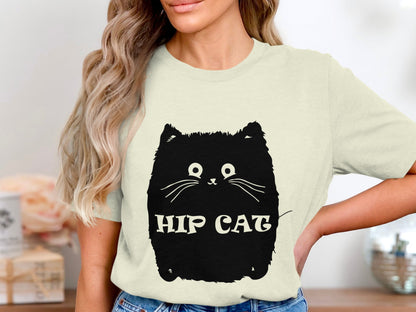 Hip Cat Statement Tee - Bold Feline Fashion