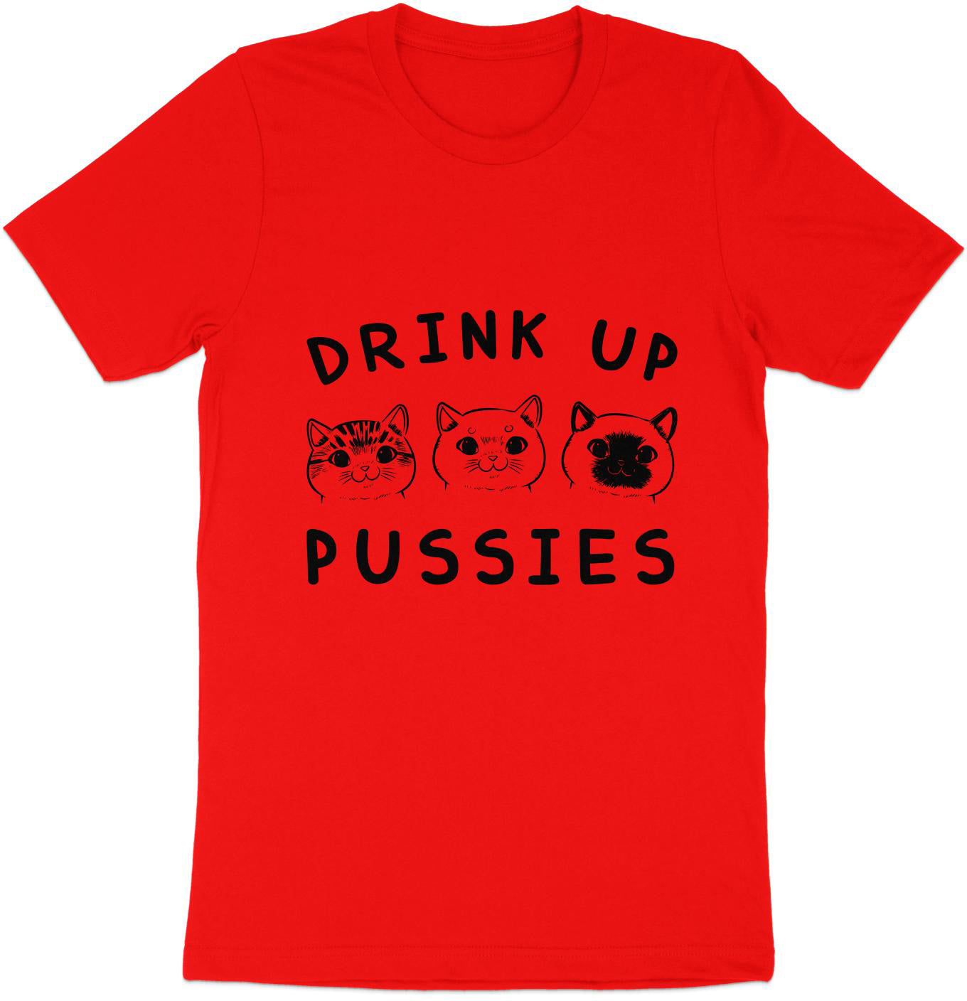 Trio of Tipsy Tabbies - 'Drink Up Pussies' Festive Tee
