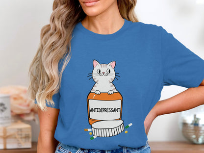 Purr-scription of Happiness - 'Antidepressant' Cat And Pill Bottle Sticker