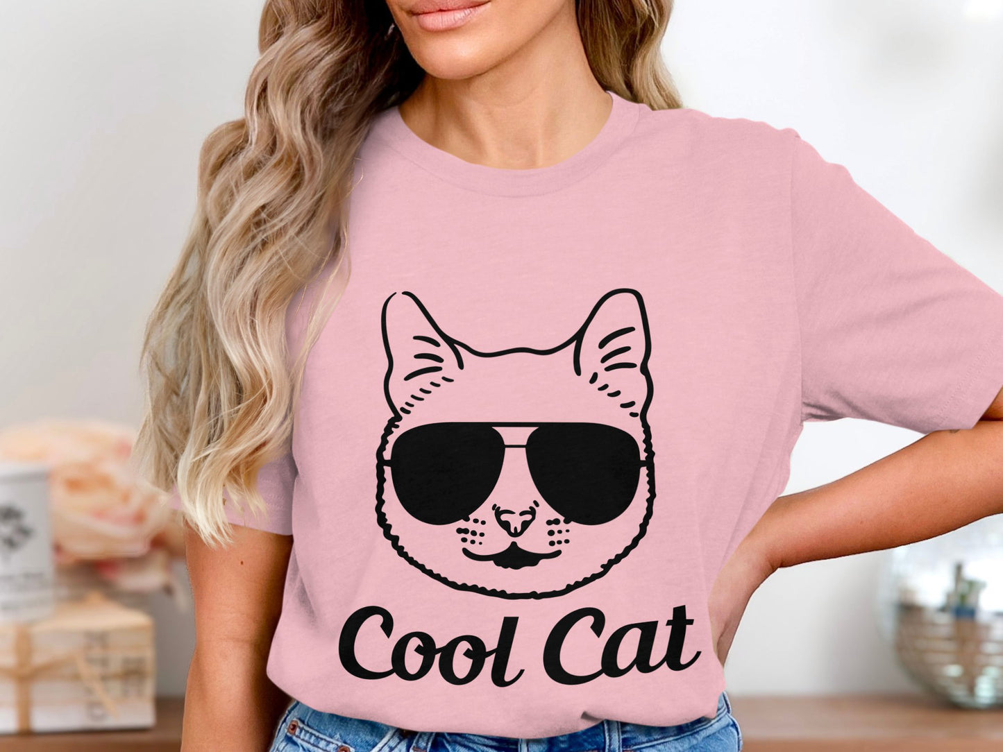 Geek Chic Feline - 'Cool Cat' Glasses Tee