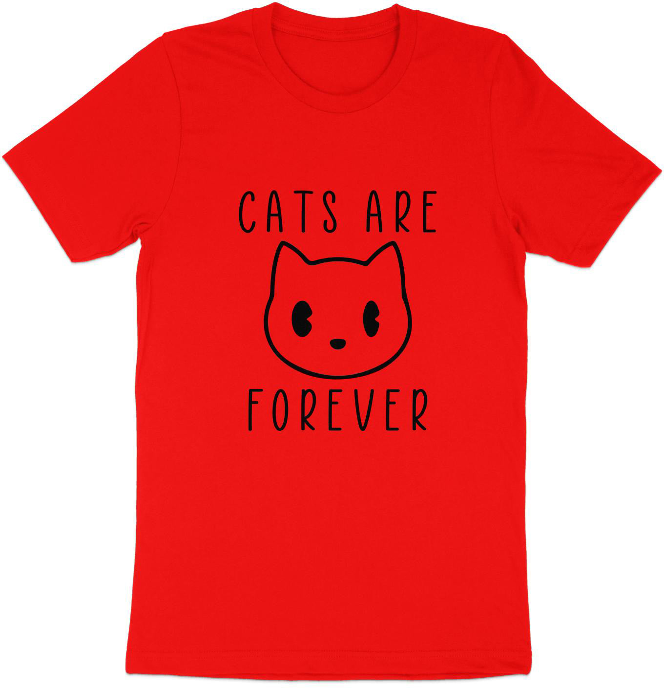 Eternal Feline Charm - 'Cats Are Forever' Sketch Tee