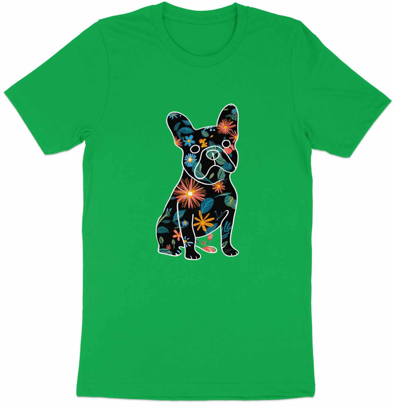 Blossom Pup Tee - Nature's Canine Silhouette