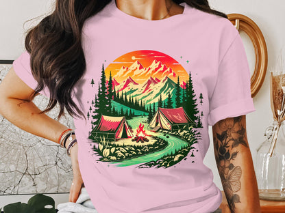 Bonfire Bliss by the River Tee – Embrace the Wilderness