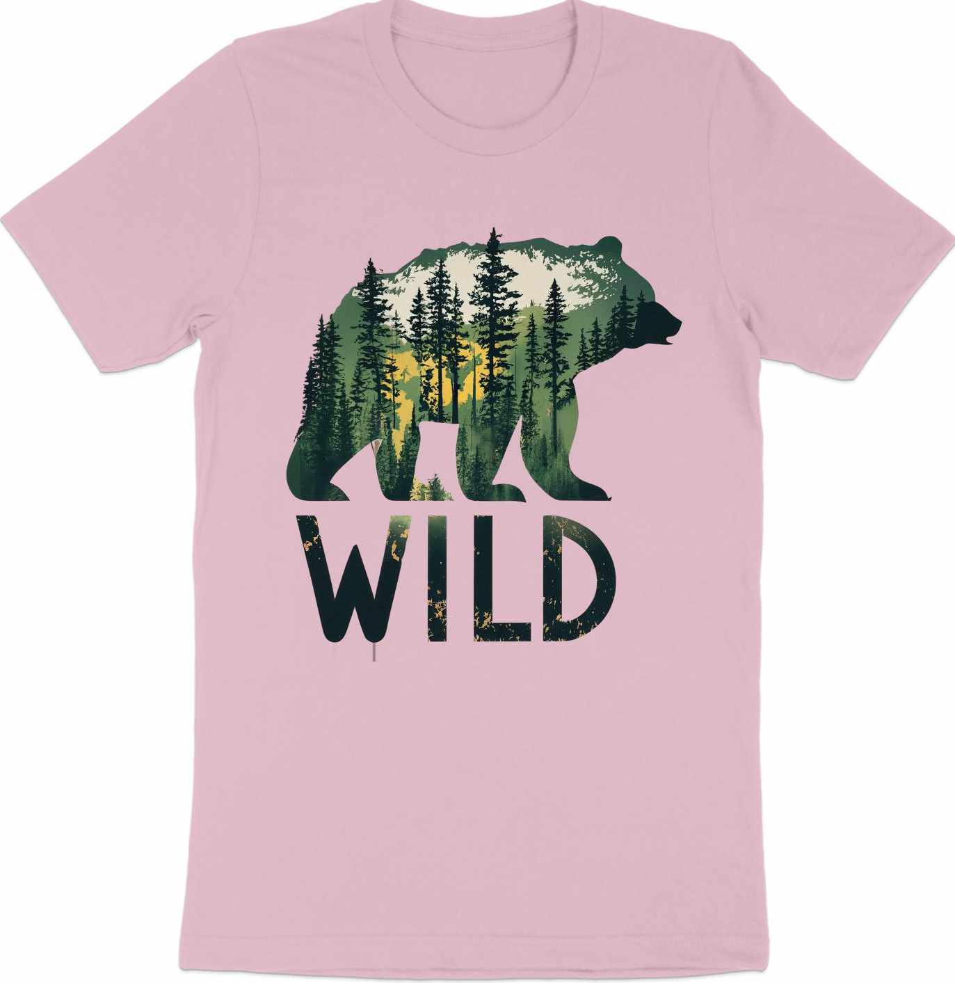 Wilderness Echo - Bear And Forest Vector Tee