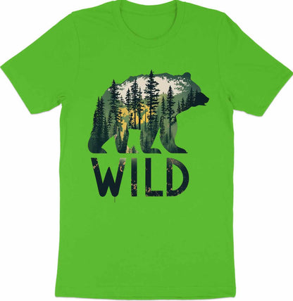 Wilderness Echo - Bear And Forest Vector Tee