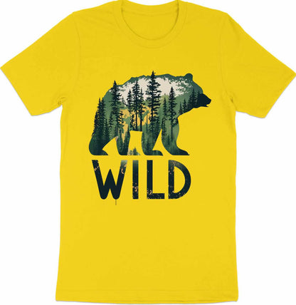 Wilderness Echo - Bear And Forest Vector Tee