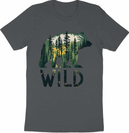 Wilderness Echo - Bear And Forest Vector Tee