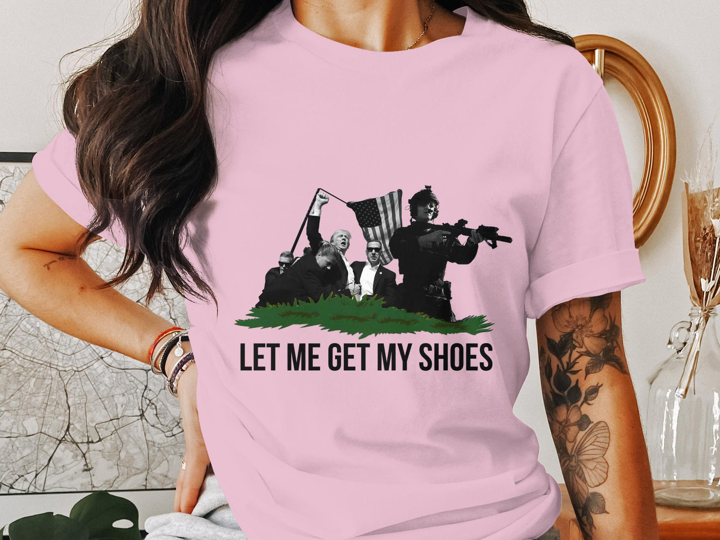 Let Me Get My Shoes - Iconic Trump Assassination Attempt Graphic Tee