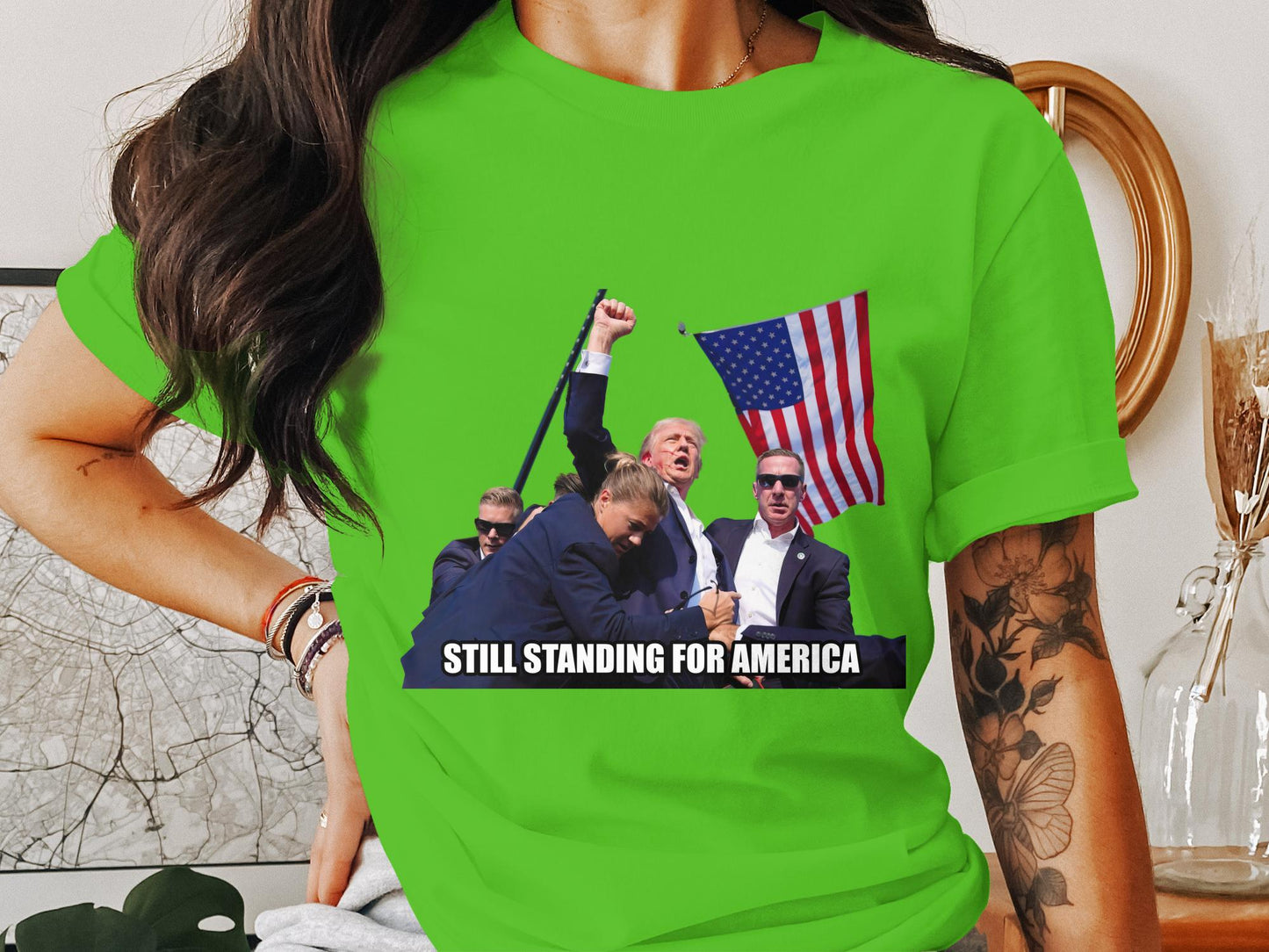 Still Standing for America - Iconic Trump Assassination Attempt T-Shirt