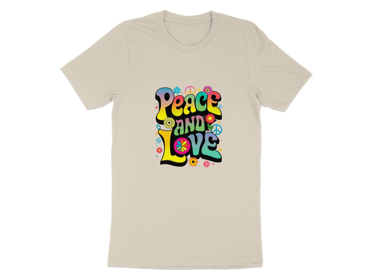 Peace and Love Tee - Groovy Flower Power Revolution