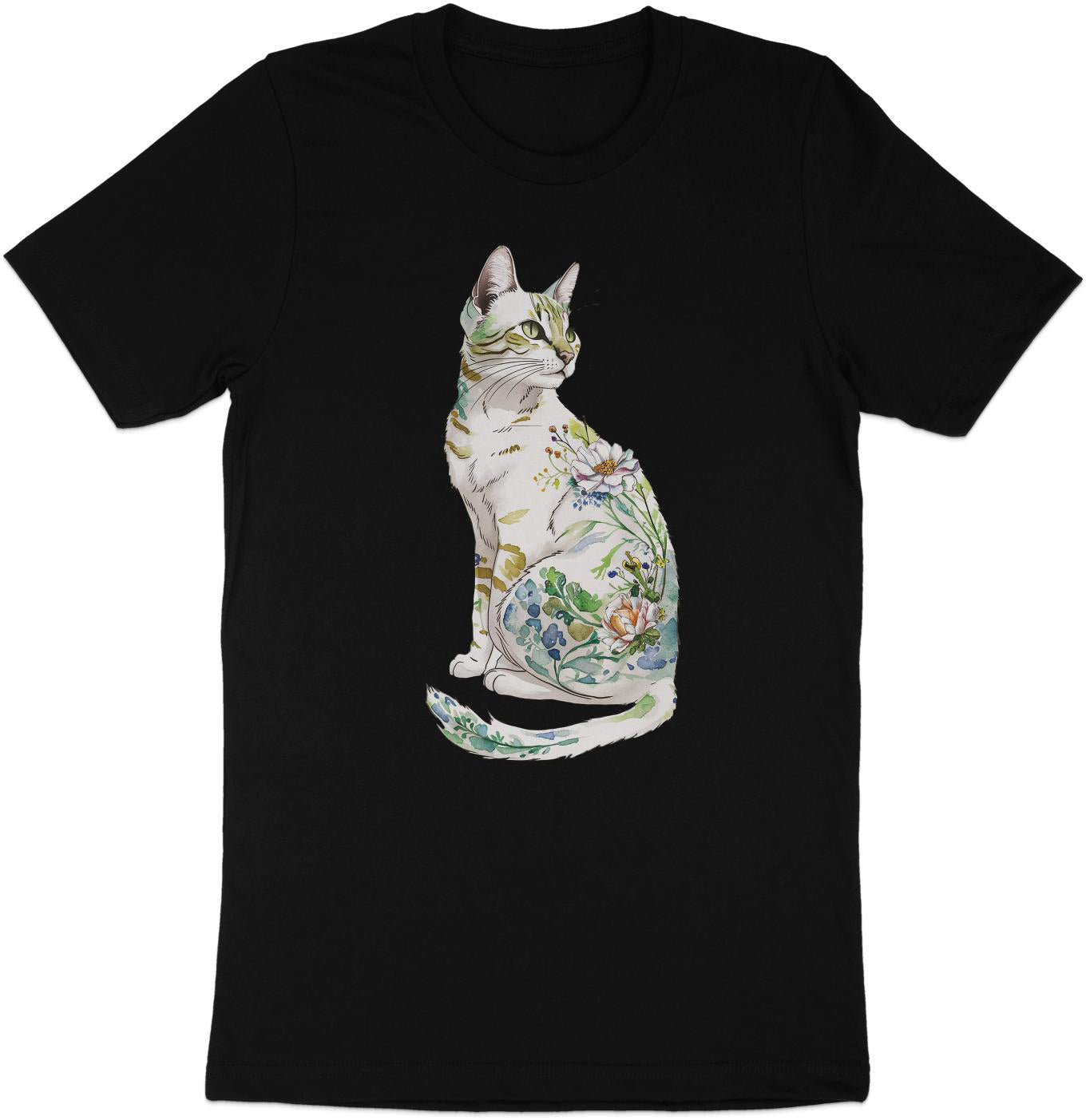 Nature’s Purrfection Watercolor Cat T-Shirt