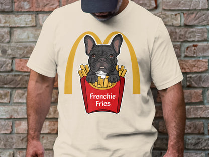 Frenchie Fries - Humorous French Bulldog And Fast Food Mashup Tee